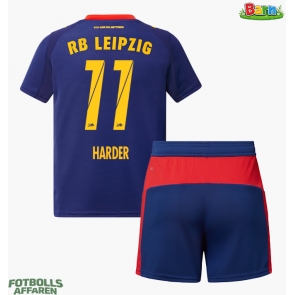 RB Leipzig Conrad Harder #11 Bortaställ Barn 2025-26 Kortärmad (+ Korta byxor)